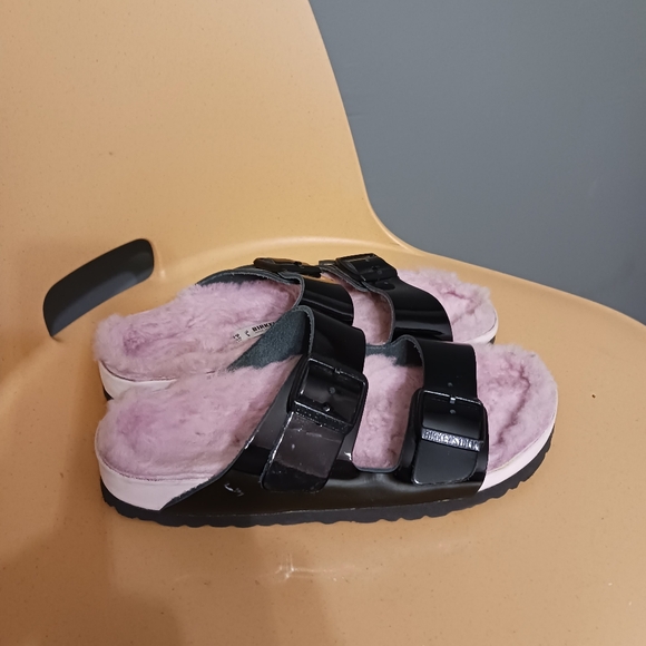 Birkenstock Black Patent Keather Sandals Size 39 - Picture 2 of 10